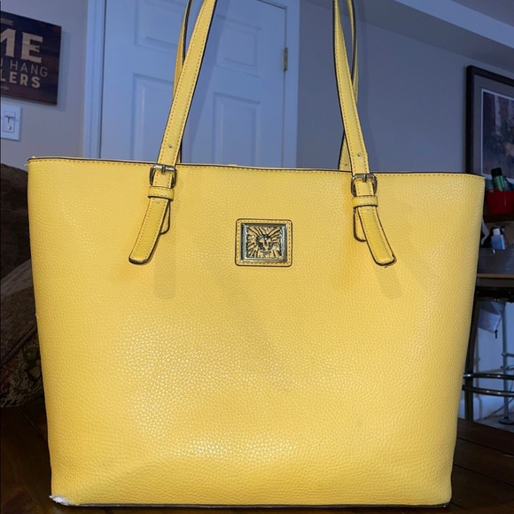 Anne Klein Handbags - Bright Yellow Anne Klein Tote Bag